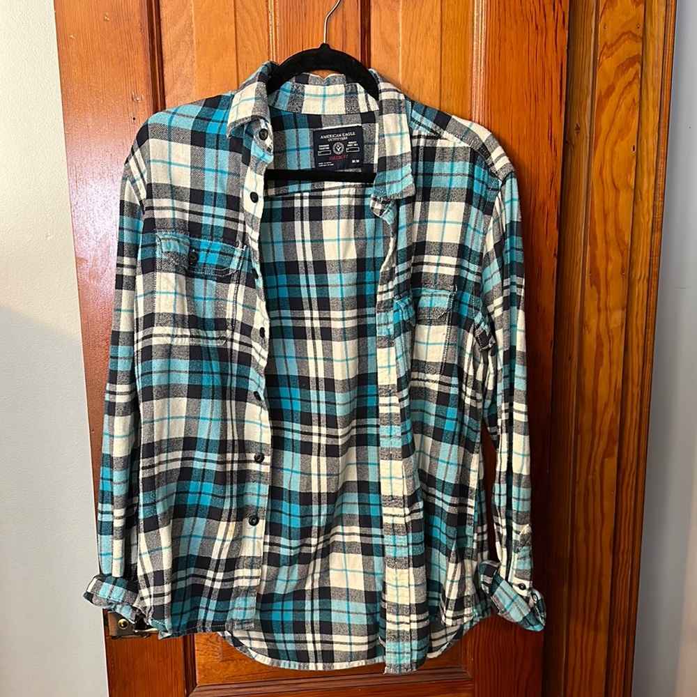 Blue A&E Flannel